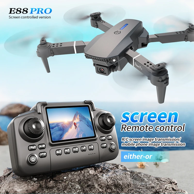 Rc Hobby Grade Helicopter - Dron profesional E88 PRO con pantalla