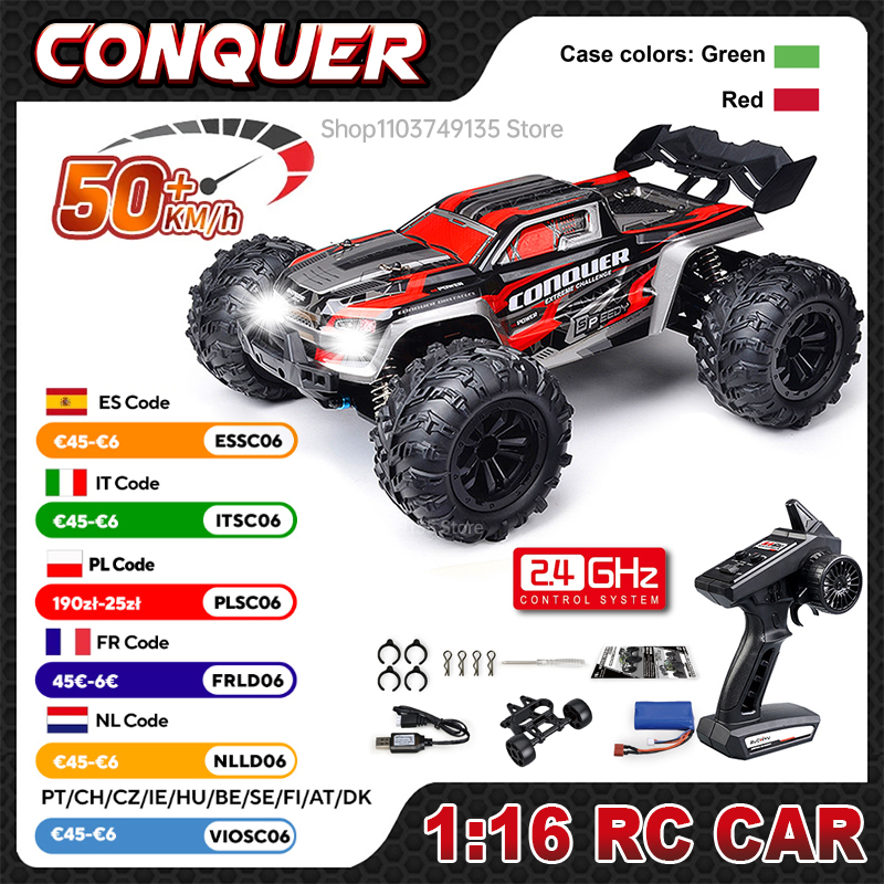 Rc Hobby Grade Truck - WLtoys-coche RC grande a escala 1:16,