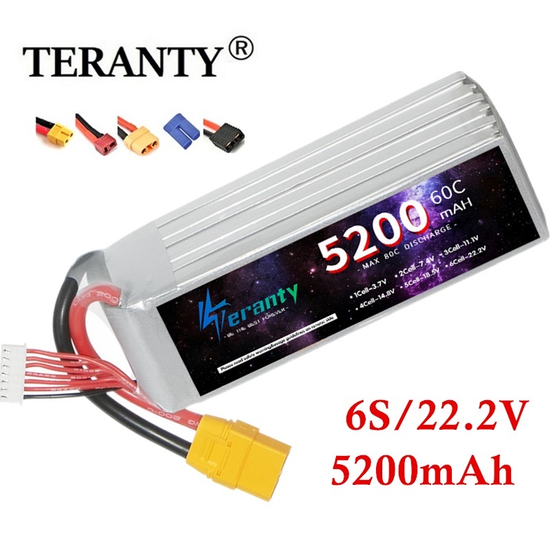 Rc Hobby Model - TERANTY-batería Lipo 6S de 5200mAh, 22,2