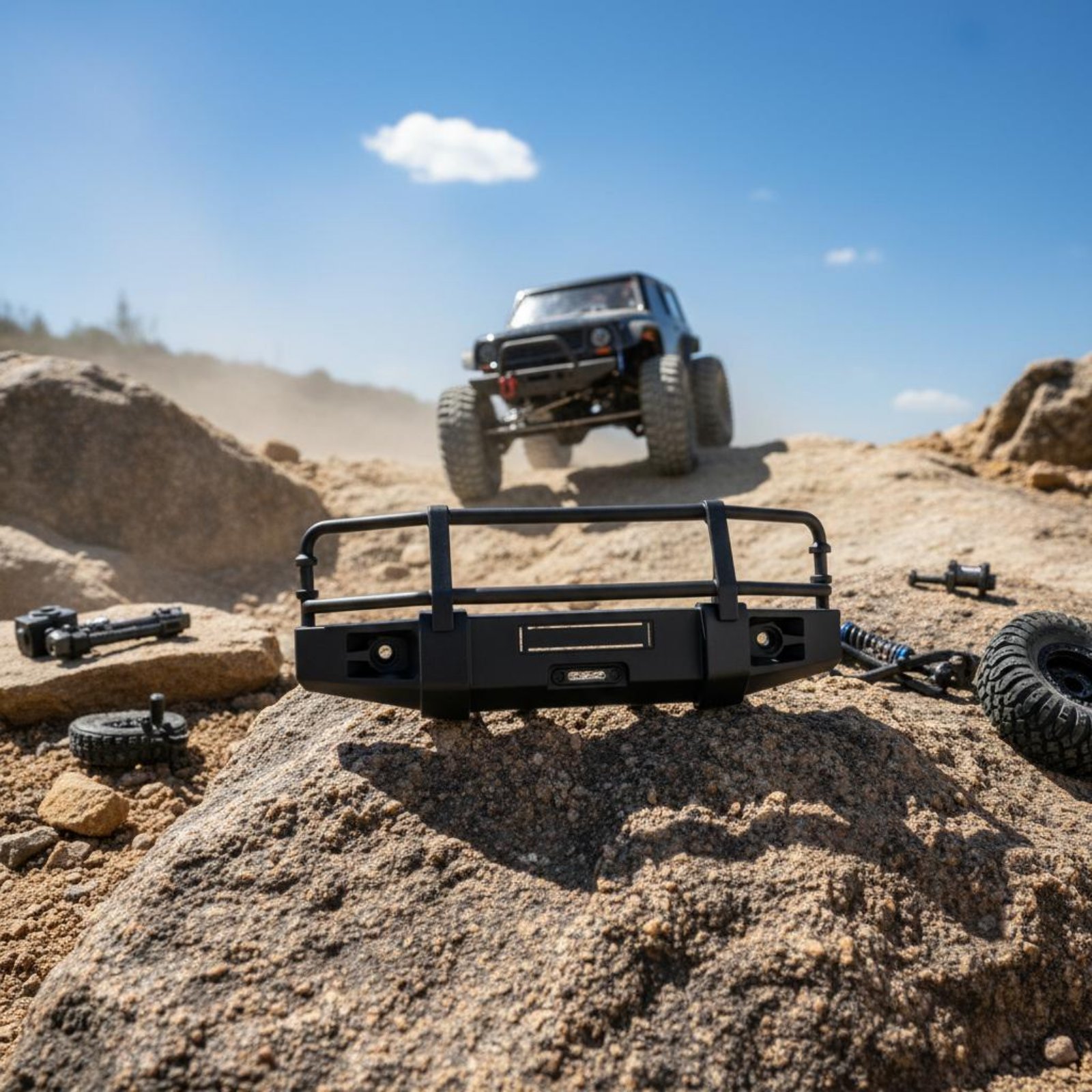 Rc Hobby Model - Parachoques Delantero para RC Crawler, Mejora