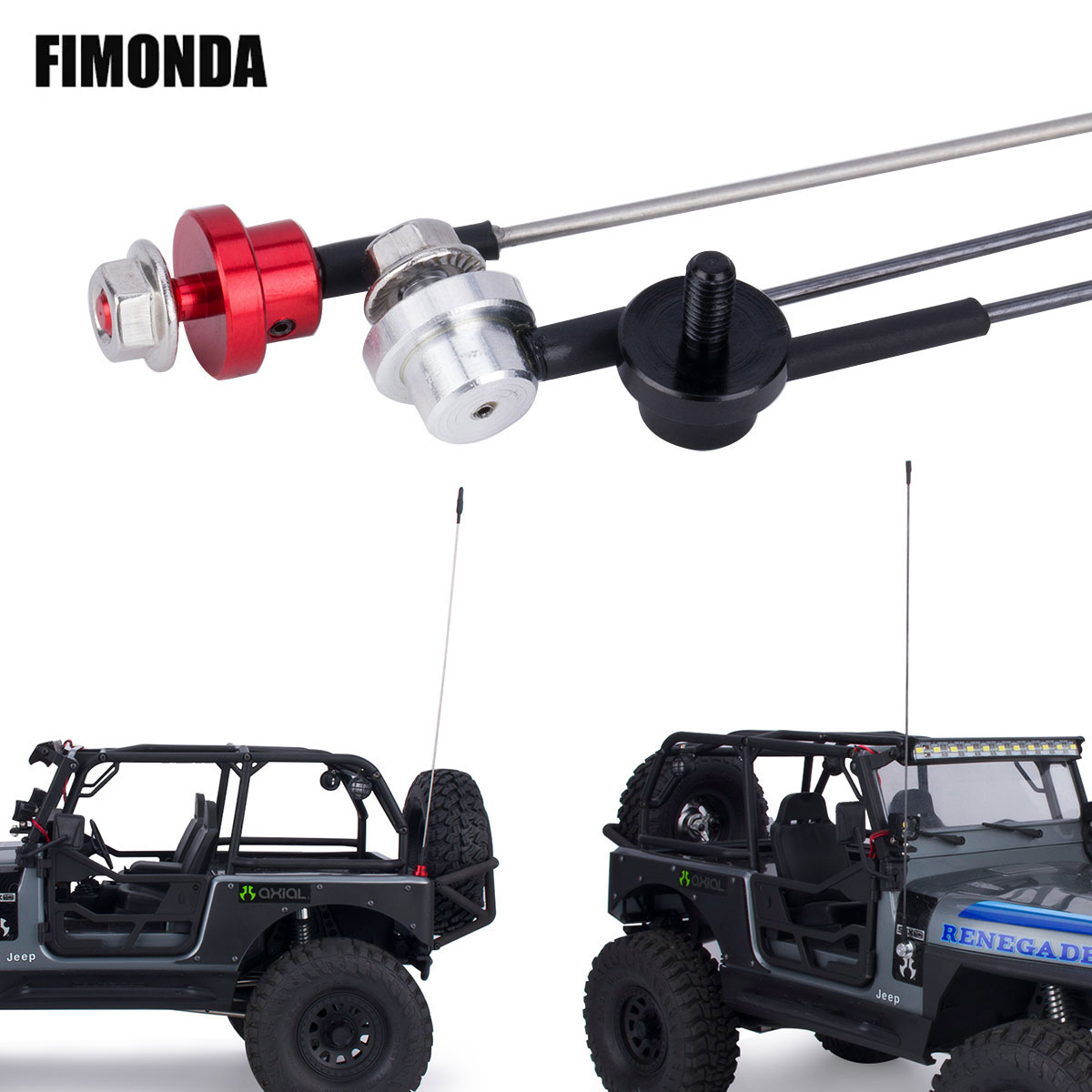Rc Hobby Room - Antena de simulación ajustable de Metal
