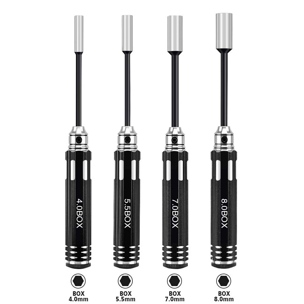 Rc Hobby Electric Screwdriver - Destornillador Allen de 4,0mm, 5,5mm, 7,0mm,