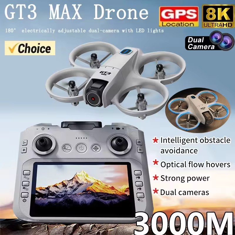 Dron RC 2026 GT3Max HD 8K con  - Rc Hobby Grade Helicopter reseña y precio