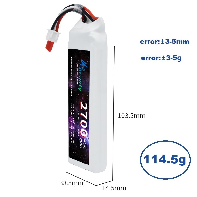 1/3 Uds 2S 7,4 V batería Lipo  - Rc Hobby Model reseña y precio