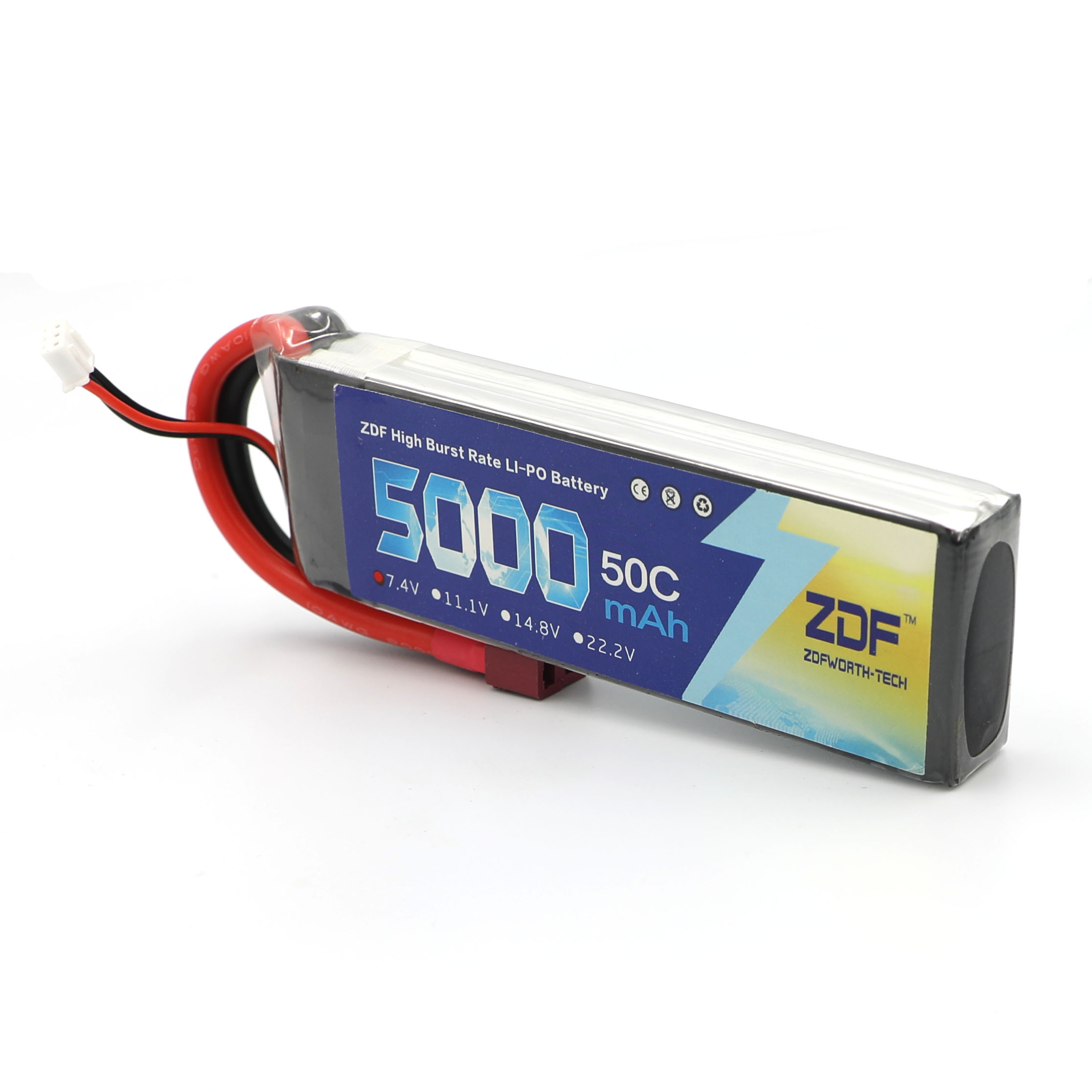 ZDF RC Lipo batería 7,4 V 5000 - Rc Remo Hobby reseña y precio