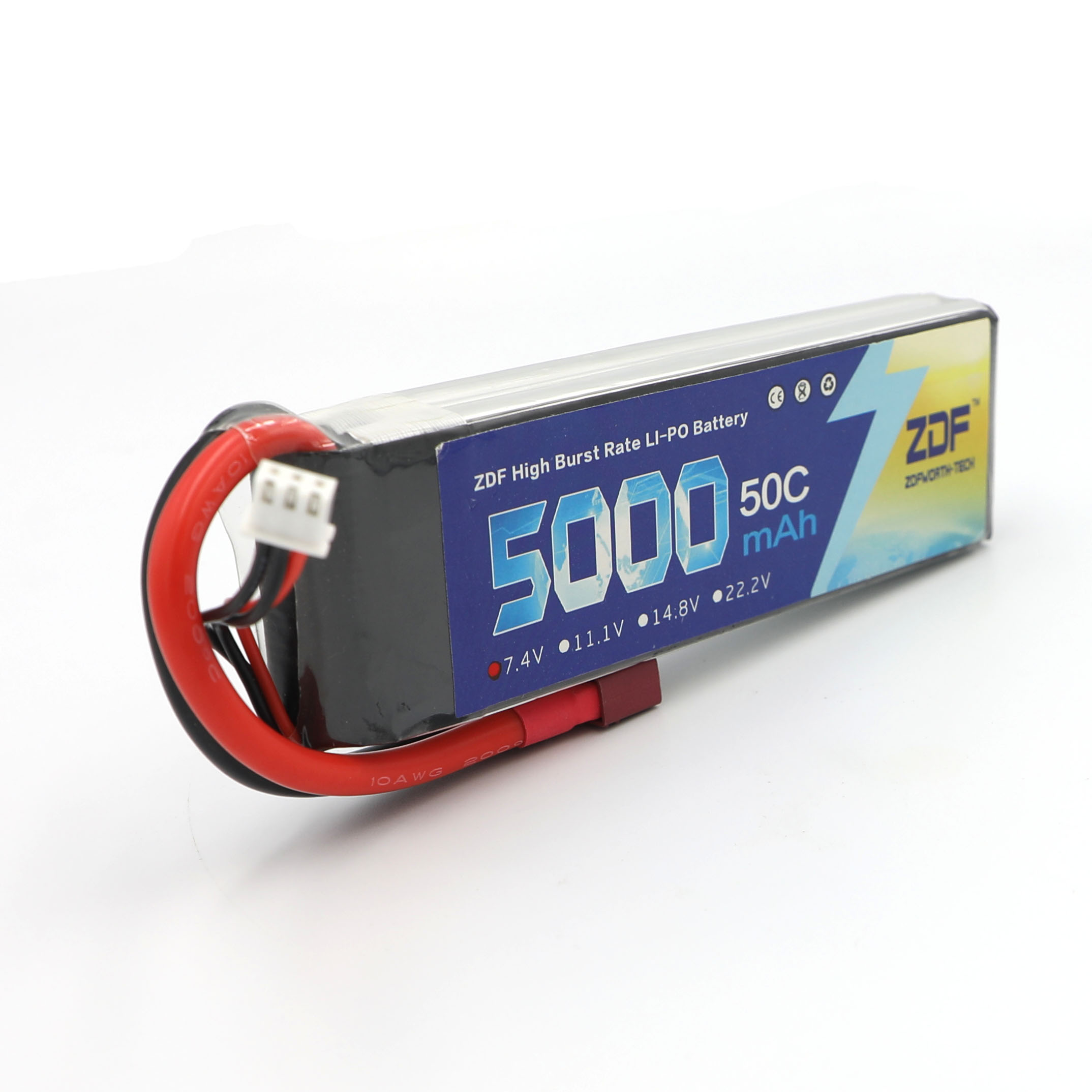 ZDF RC Lipo batería 7,4 V 5000 - Rc Remo Hobby reseña y precio