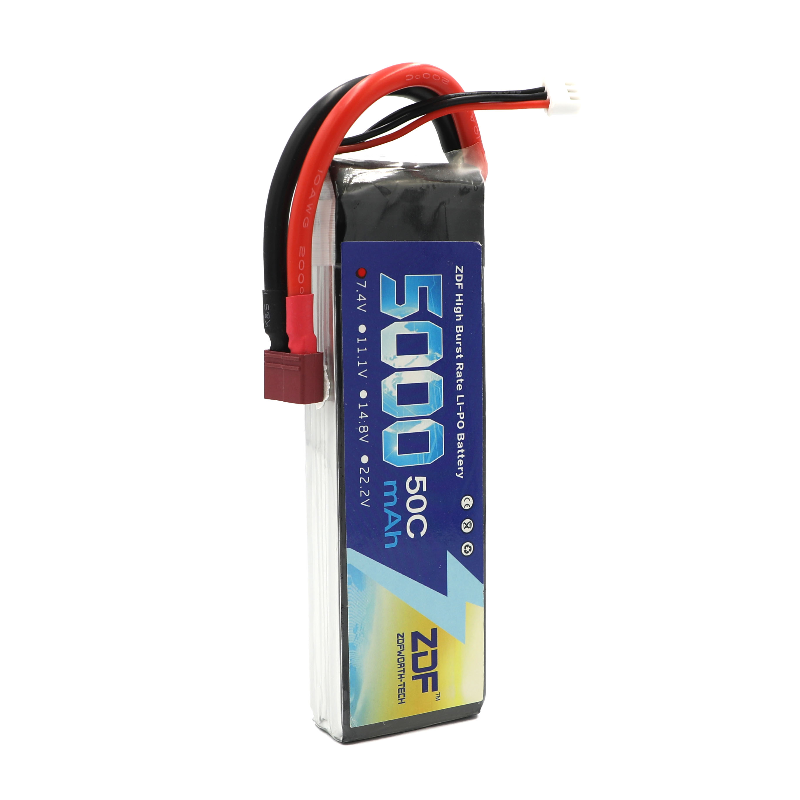 ZDF RC Lipo batería 7,4 V 5000 - Rc Remo Hobby reseña y precio