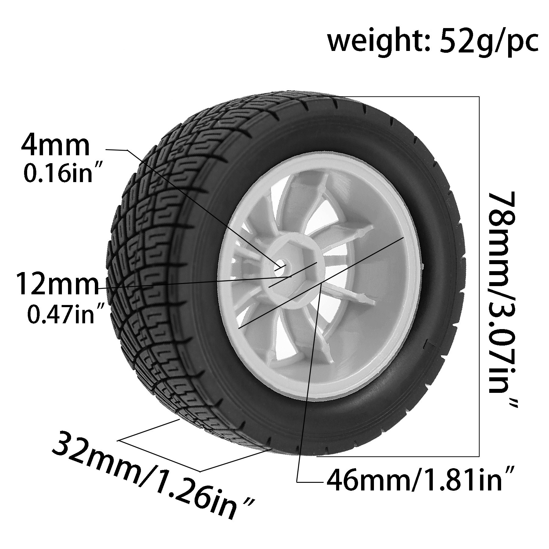 Neumáticos y Llantas de Goma p - Yunshen Rc Hobby reseña y precio