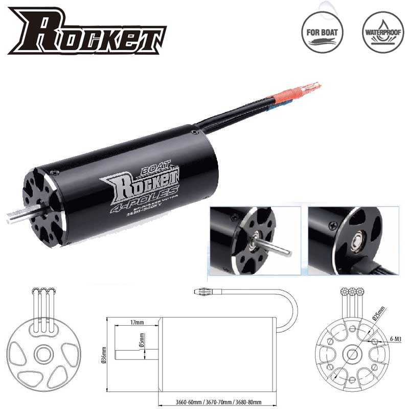 Motor sin escobillas ROCKET-RC - Rc Hobby Land reseña y precio