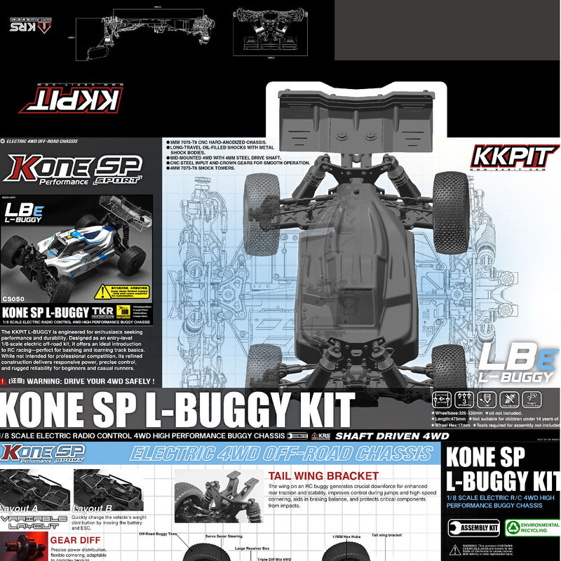 KKPIT 1/8 Buggy Eléctrico 4WD  - Rc Hobby Land reseña y precio